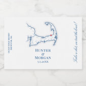 Ocean Edge Resort Brewster MA Wedding Nip Alkoholflaschenetikett (Einzelnes Label)