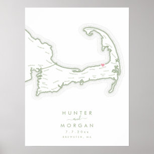 Ocean Edge Resort Hochzeit Weise Gästebuch Poster
