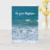 Ocean Edge Taufkarte Karte (Gelbe Blume)