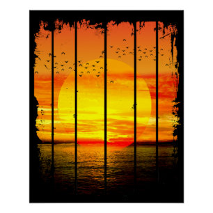 OCEAN EINFACHER SONNENSATZ POSTER
