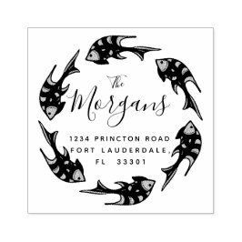 Ocean Elegance | Briefmarke der Rücksendeadresse Gummistempel