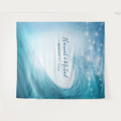 Ocean Elegant Beach Wedding Background Tapestes Wandteppich (Vorderseite (Horizontal))