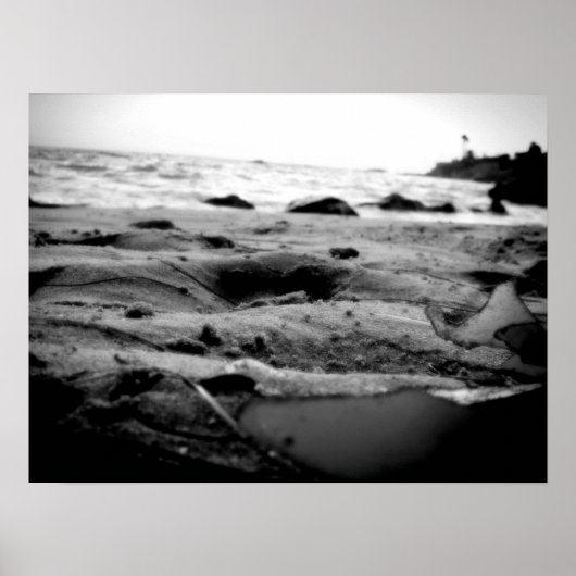 Ocean Embrace B&W Poster (Vorne)