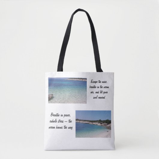 Ocean Escape - Motivierend Beach Tote Bag Tasche (Vorderseite)