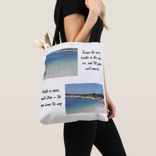 Ocean Escape - Motivierend Beach Tote Bag Tasche