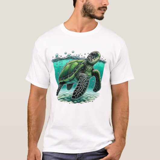 🌊 Ocean Explorer Sea Turtle 🐢 T-Shirt (Vorderseite)