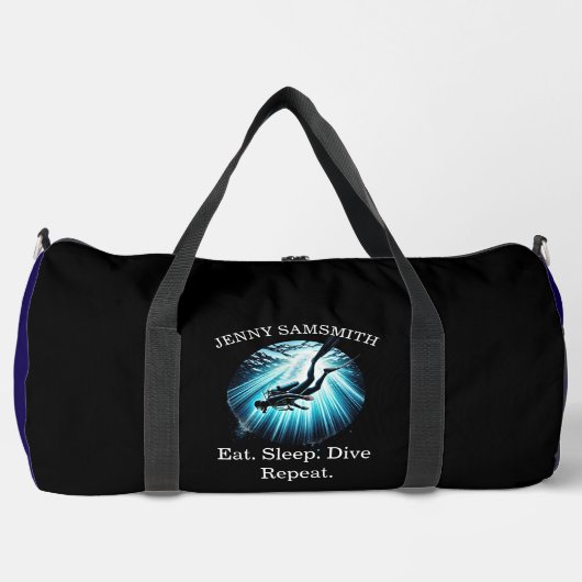 Ocean Explorer: Tauchen, lachen, leben! Duffle Bag (Vorderseite)