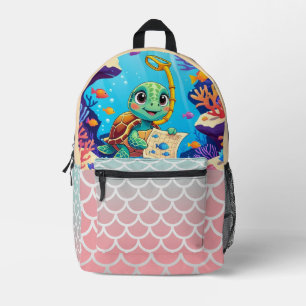 Ocean Explorer Turtle - Niedliches Unterwasser-Erl Bedruckter Rucksack