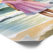 Ocean Eyes Beach Girl Poster (Ecke)