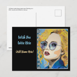 'Ocean Eyes' Gemälde auf einem Postkarte