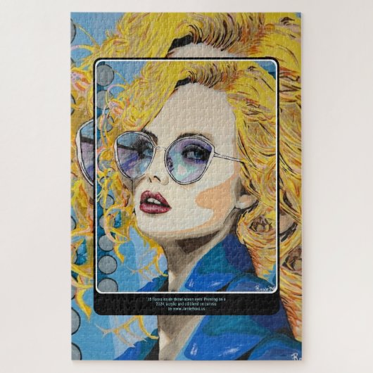"Ocean Eyes" Gemälde auf einem Puzzle (Vertikal)