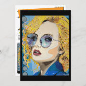 ‘ocean eyes’ Painting on a Small-Scale Print Einladung (Vorne/Hinten)