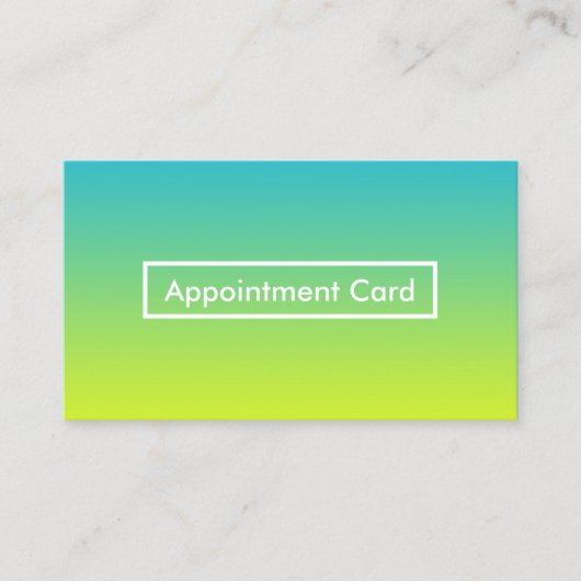 ocean fade appointment reminder terminkarte (Vorderseite)