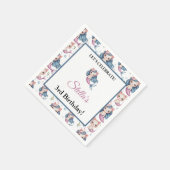 Ocean Fantasy Mermaid Cat Kids Party Serviette (Ecke)