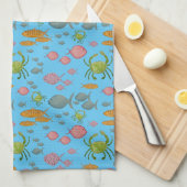Ocean Fish & Crabs Geschirrtuch (Viertel Falte)