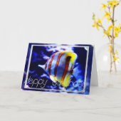 Ocean Fish Happy Birthday Grußkarte Karte (Gelbe Blume)