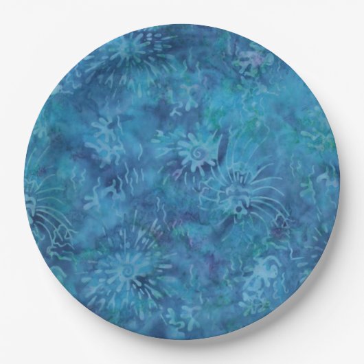 Ocean Floor Batik Pappteller (Vorderseite)