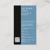 Ocean Foto Beach Guest House Visitenkarte (Rückseite)