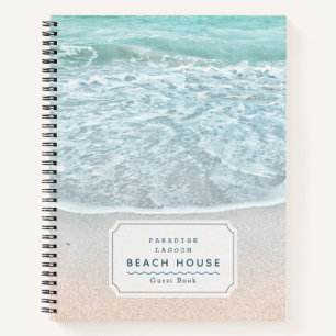 Ocean Foto Beach Vacation Rental Guest Book Notizblock
