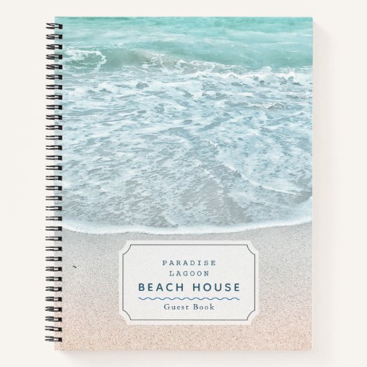 Ocean Foto Beach Vacation Rental Guest Book Notizblock (Vorderseite)