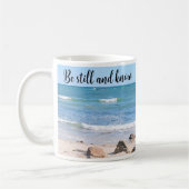 Ocean Foto noch Bible Verse Blue Kaffeetasse (Links)