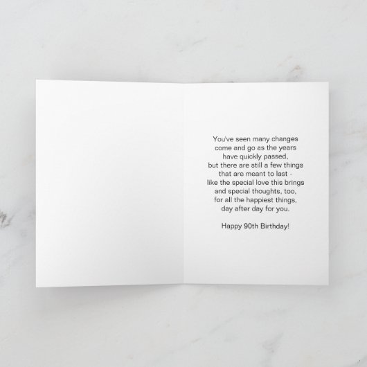 Ocean Fotografy Personalisiert 90. Geburtstag Karte (Innenseite)