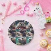 Ocean Friendly Feste mit Walrus Paper Tellers Pappteller (Party)