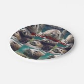 Ocean Friendly Feste mit Walrus Paper Tellers Pappteller (Schrägansicht)