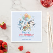 Ocean Friends Birthday Paper Napkin Serviette (Beispiel)