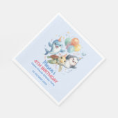 Ocean Friends Birthday Paper Napkin Serviette (Ecke)