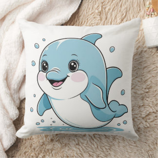 Ocean Friends Cute Sea Creatures Dolphin  Kissen