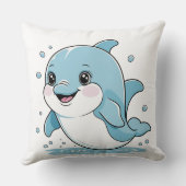 Ocean Friends Cute Sea Creatures Dolphin  Kissen (Rückseite)