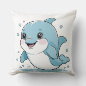 Ocean Friends Cute Sea Creatures Dolphin Kissen (Vorderseite)