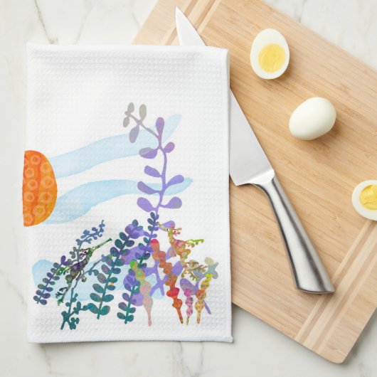 Ocean Friendship Kitchen Teetuch Geschirrtuch (Viertel Falte)