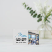 Ocean Front House | Real-Anwesen-Logo Visitenkarte (Stehend Vorderseite)