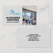 Ocean Front House | Real-Anwesen-Logo Visitenkarte (Vorne/Hinten)