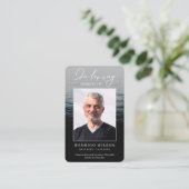 Ocean Funeral Memorial Prayer Photo Cards Visitenkarte (Stehend Vorderseite)