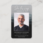 Ocean Funeral Memorial Prayer Photo Cards Visitenkarte (Vorderseite)
