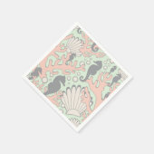 Ocean Garden Pastell Cocktail Napkins Serviette (Ecke)