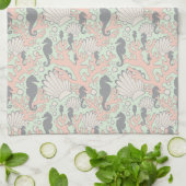 Ocean Gardens Pastel Kitchtuch Handtuch (Gefaltet)