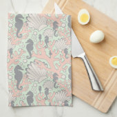 Ocean Gardens Pastel Kitchtuch Handtuch (Viertel Falte)