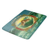 Ocean Gem mermaid Zigarrenlabel Badematte (Schrägansicht)