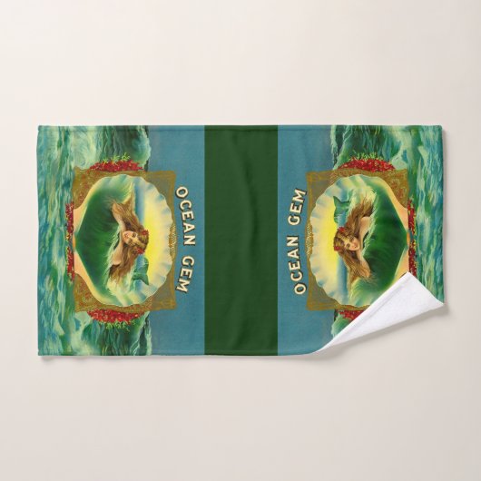 Ocean Gem mermaid Zigarrenlabel Badhandtuch Set (Handtuch)