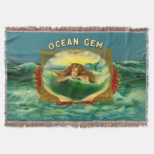 Ocean Gem mermaid Zigarrenlabel Decke (Vorderseite)