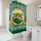 Ocean Gem mermaid Zigarrenlabel Duschvorhang (Beispiel)