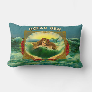 Ocean Gem mermaid Zigarrenlabel Lendenkissen
