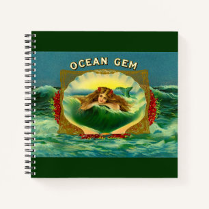 Ocean Gem mermaid Zigarrenlabel Notizblock