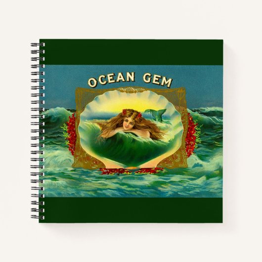Ocean Gem mermaid Zigarrenlabel Notizblock (Vorderseite)