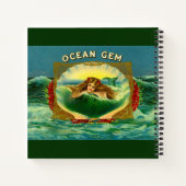 Ocean Gem mermaid Zigarrenlabel Notizblock (Rückseite)