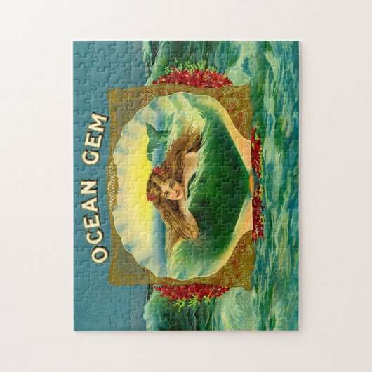 Ocean Gem mermaid Zigarrenlabel Puzzle (Vertikal)